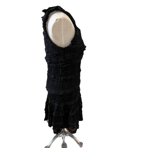 Max Studio black lace tiered party dress M - Picture 4 of 6